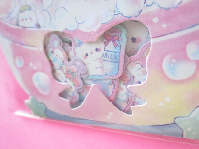 Photo: Kawaii Cute Sticker Flakes Sack Q-LiA *Oyasumi Bunny (91118)