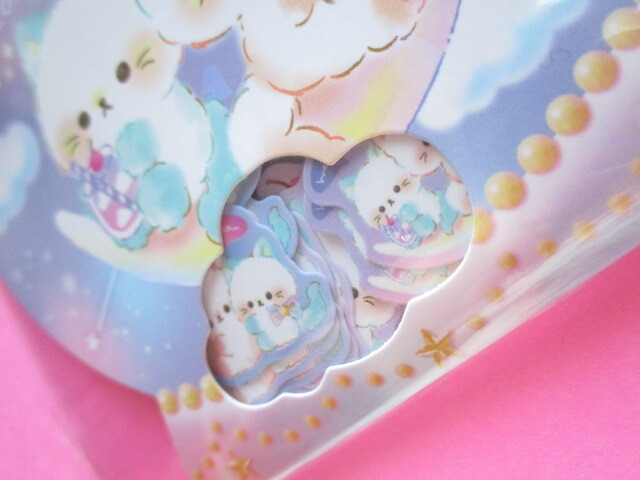 Photo: Kawaii Cute Sticker Flakes Sack Q-LiA *Night Meow (91120)