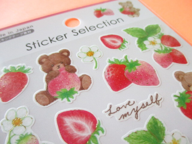 Photo: Kawaii Cute Stickers Sheet Gaia *Strawberry Life (466765)