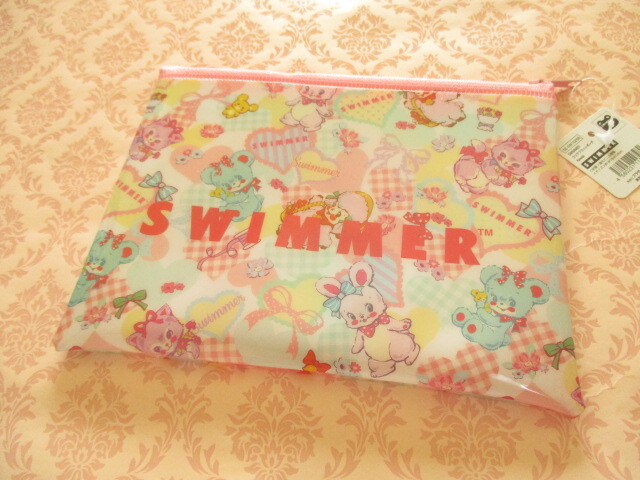 Photo1: Kawaii Cute Clear Pouch *SWIMMER (SE-SW10258)