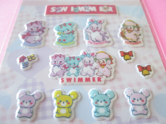 Photo: Kawaii Cute Puffy Stickers Sheet  *SWIMMER (SE-SW10272)