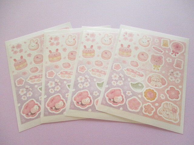 Photo: Kawaii Cute Masking Stick Seals Stickers Set Kyowa *Cherry blossom Sakura meguri Sweets (62-E69)