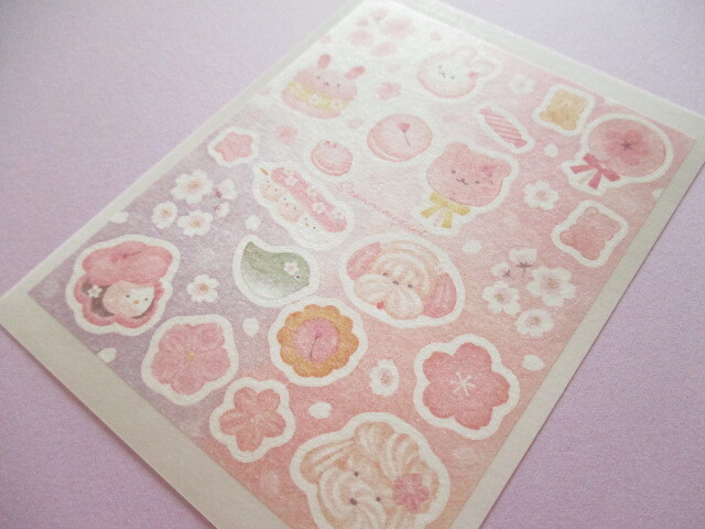 Photo: Kawaii Cute Masking Stick Seals Stickers Set Kyowa *Cherry blossom Sakura meguri Sweets (62-E69)