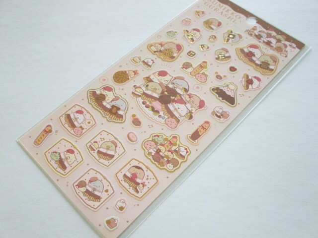 Photo1: Kawaii Cute Stickers Sheet Sumikkogurashi San-x *Chocolate Fair (SE65201)