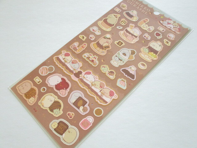 Photo1: Kawaii Cute Stickers Sheet Sumikkogurashi San-x *Chocolate Fair (SE65202)