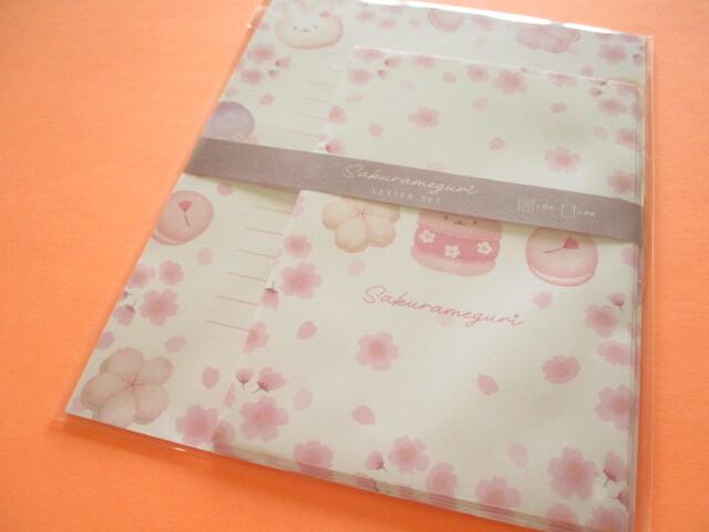 Photo1: Kawaii Cute Cherry Blossom Letter Set Kyowa *Sakura Meguri Sweets  (42-208-A )