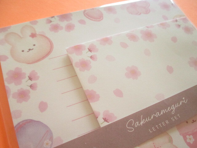 Photo: Kawaii Cute Cherry Blossom Letter Set Kyowa *Sakura Meguri Sweets  (42-208-A )