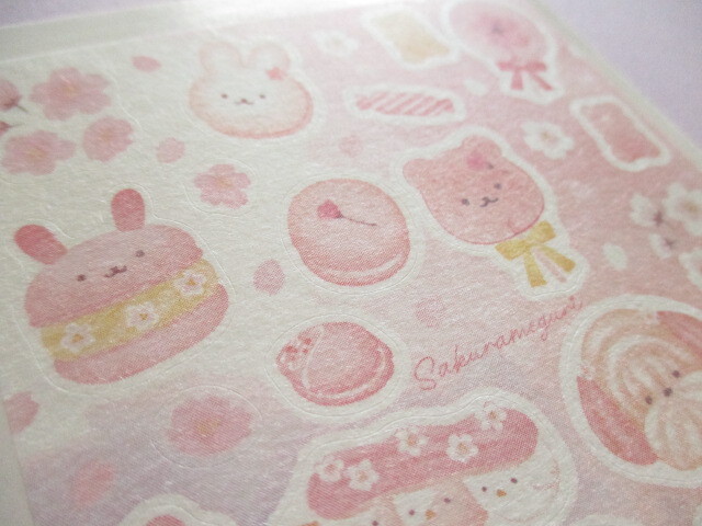 Photo: Kawaii Cute Masking Stick Seals Stickers Set Kyowa *Cherry blossom Sakura meguri Sweets (62-E69)