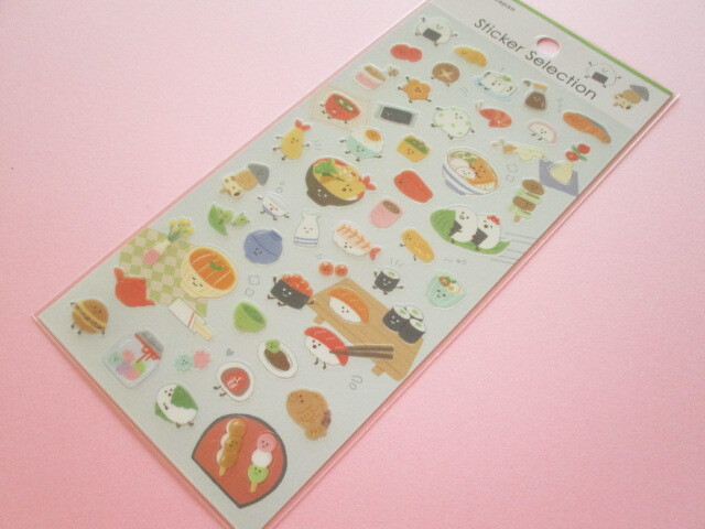 Photo1: Kawaii Cute Design Stickers Sheet Gaia *Friendly Food 2 (466775-2)