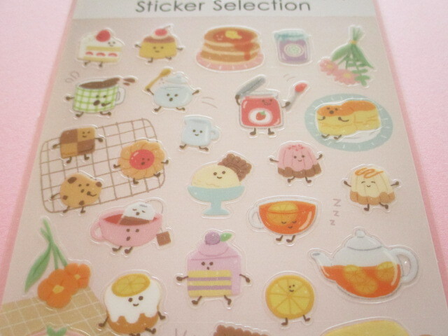 Photo: Kawaii Cute Design Stickers Sheet Gaia *Friendly Food 2 (466775-1)