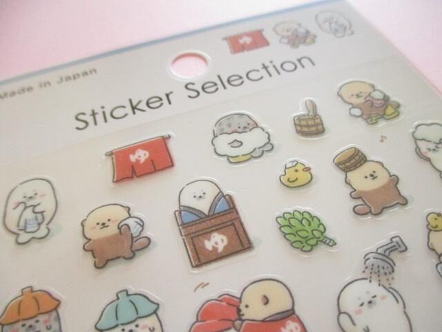 Photo: Kawaii Cute Design Stickers Sheet Gaia *Public Bath (466778-1)