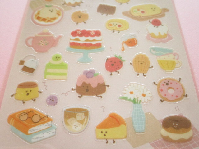 Photo: Kawaii Cute Design Stickers Sheet Gaia *Friendly Food 2 (466775-1)