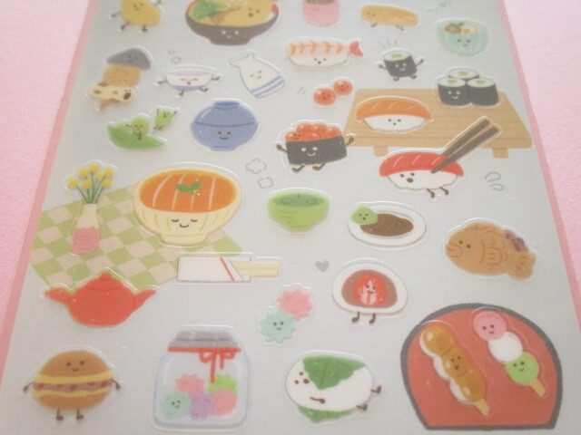 Photo: Kawaii Cute Design Stickers Sheet Gaia *Friendly Food 2 (466775-2)