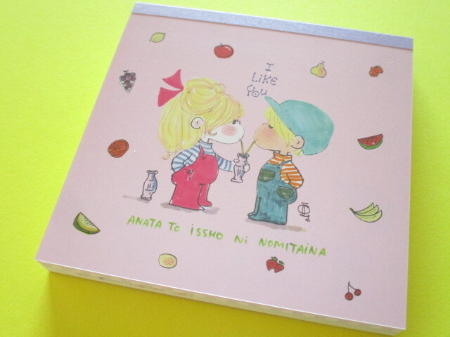 Photo1: Kawaii Cute Square Memo Pad Ado Mizumori sun-star *Fruit (S2847027)