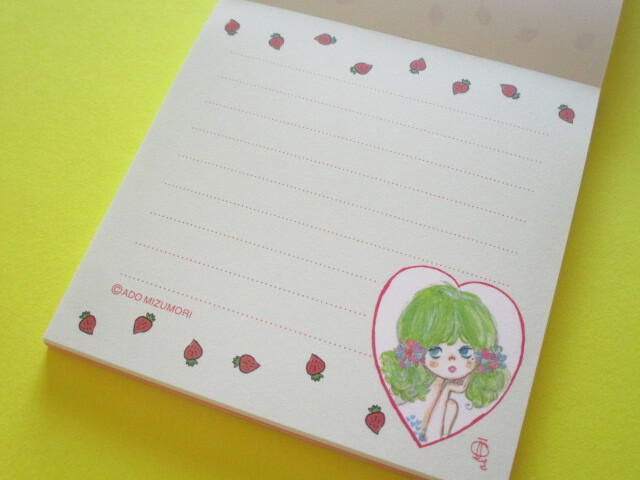 Photo: Kawaii Cute Square Memo Pad Ado Mizumori sun-star *Strawberries (S2847019)